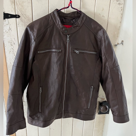 Guess Faux-Leather Men’s Moto Jacket - Picture 1 of 9